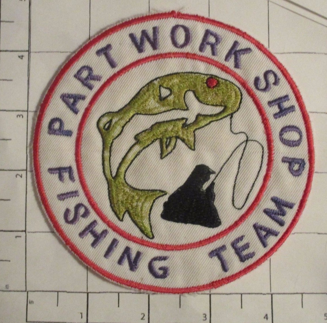 Fishing Team Part Work Shop Patch - 4 1/2 inches by 4 1/2 inches