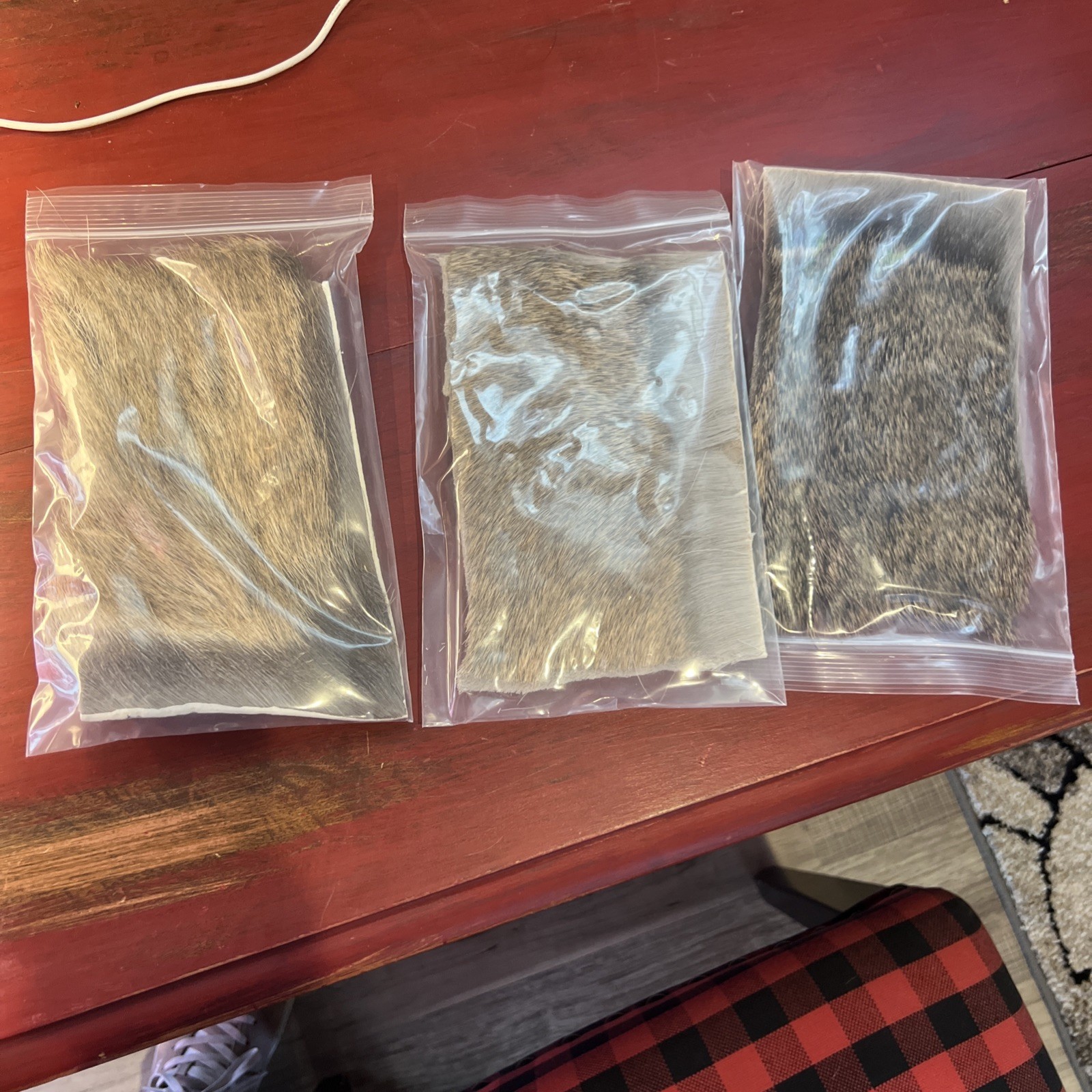 3 Packs Of DEER HAIR, tanned, fly tying material Fly Fishing