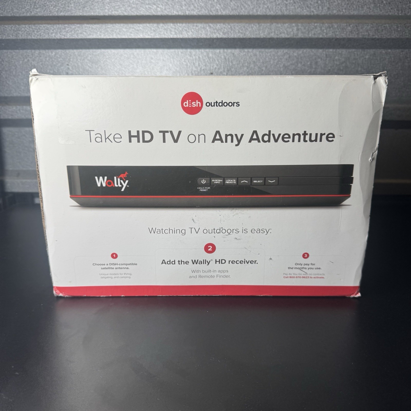 DISH Network Wally Outdoor HD Satellite Receiver With Remote - Works!