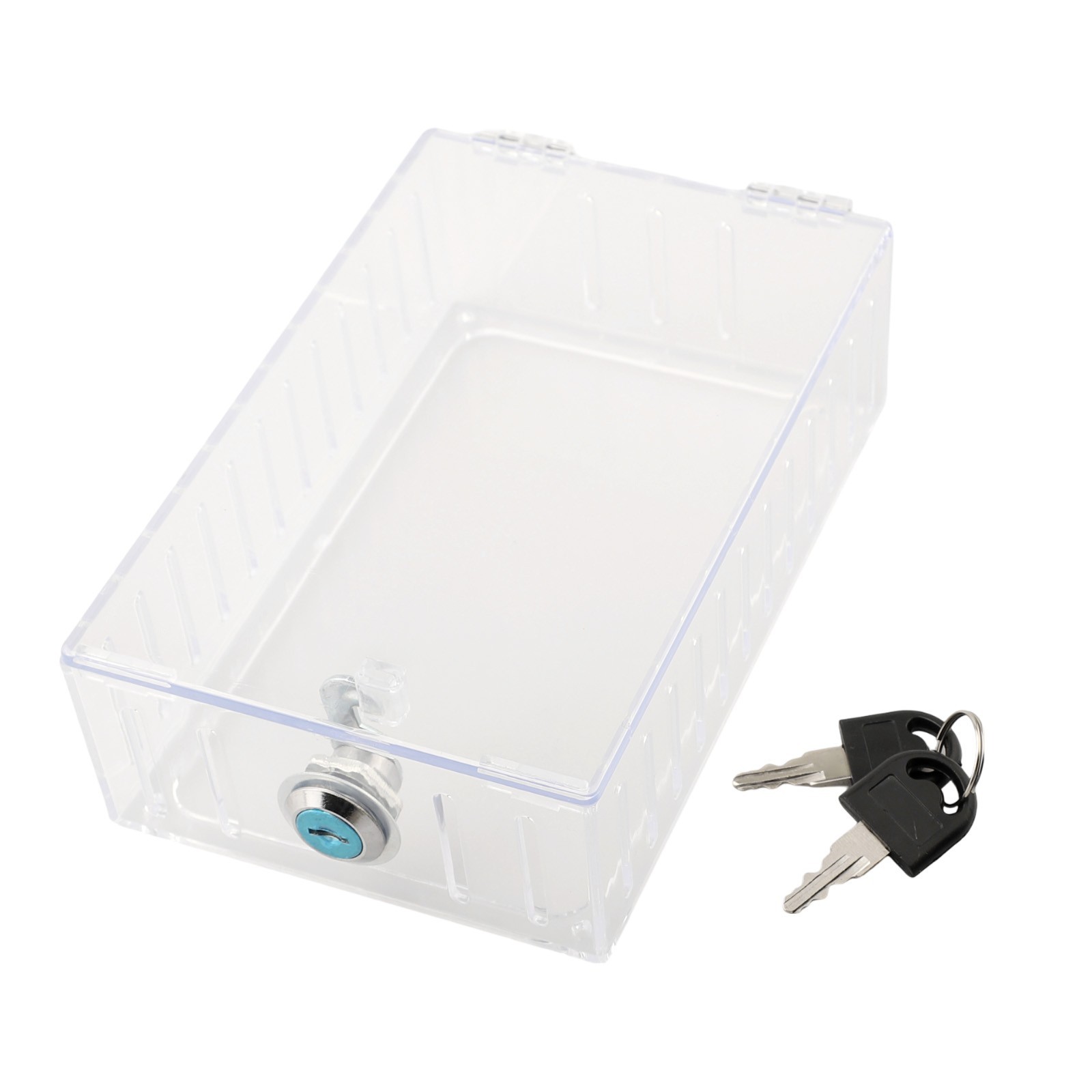 Transparent Lock Box for Thermostat with Key Clear PS Protective Cover