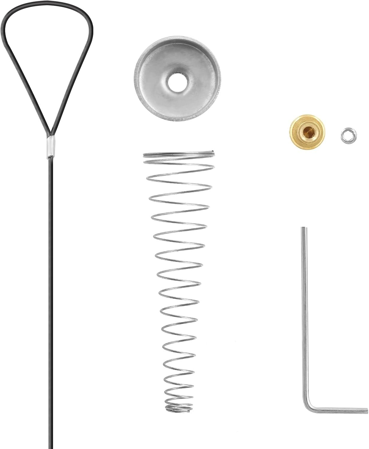 Elegant Black Gate Latch Cable Pull – Adjustable Spring Opener for All Fences