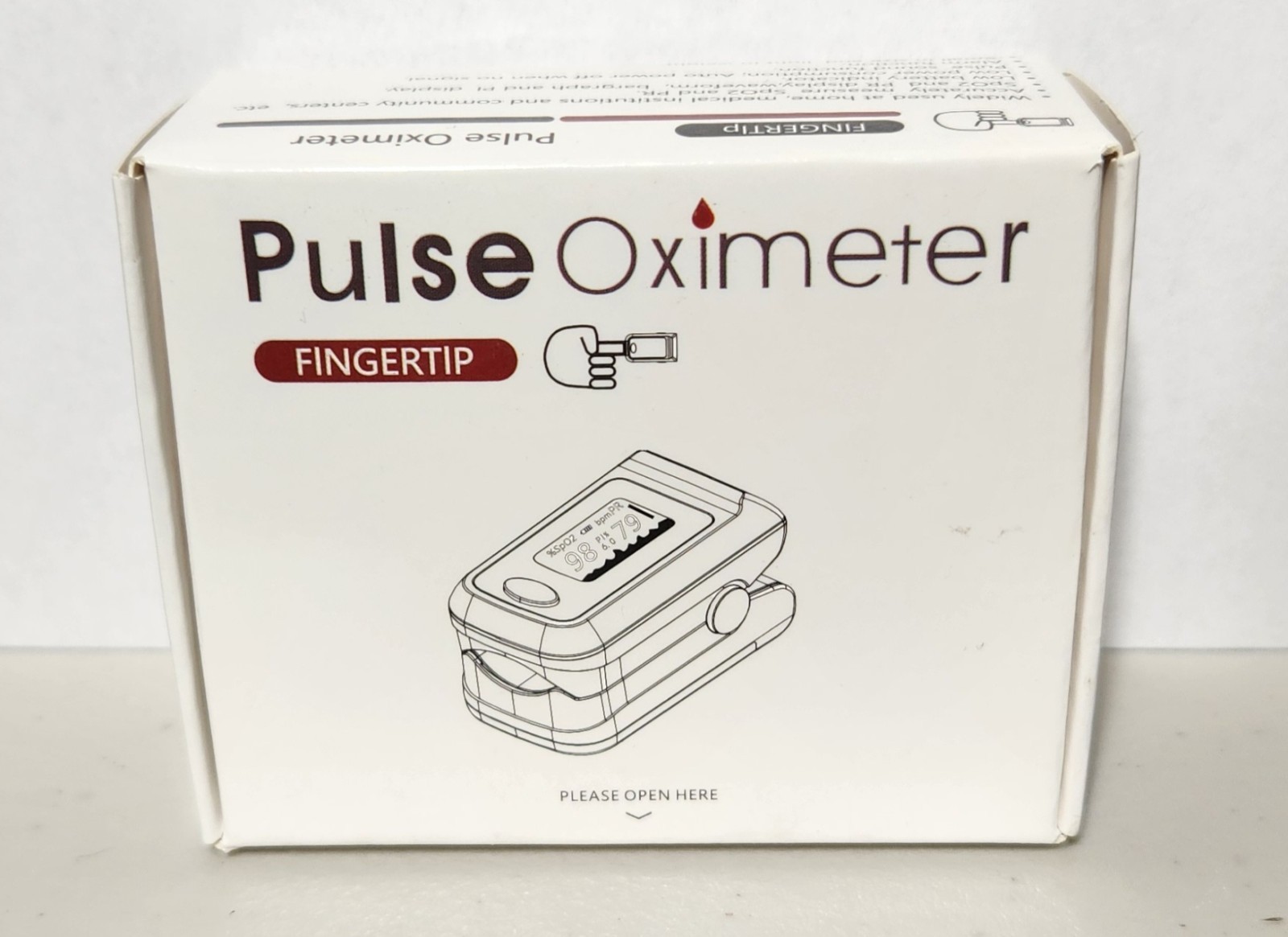 Pulse Oximeter Fingertip SpO2 PR PI