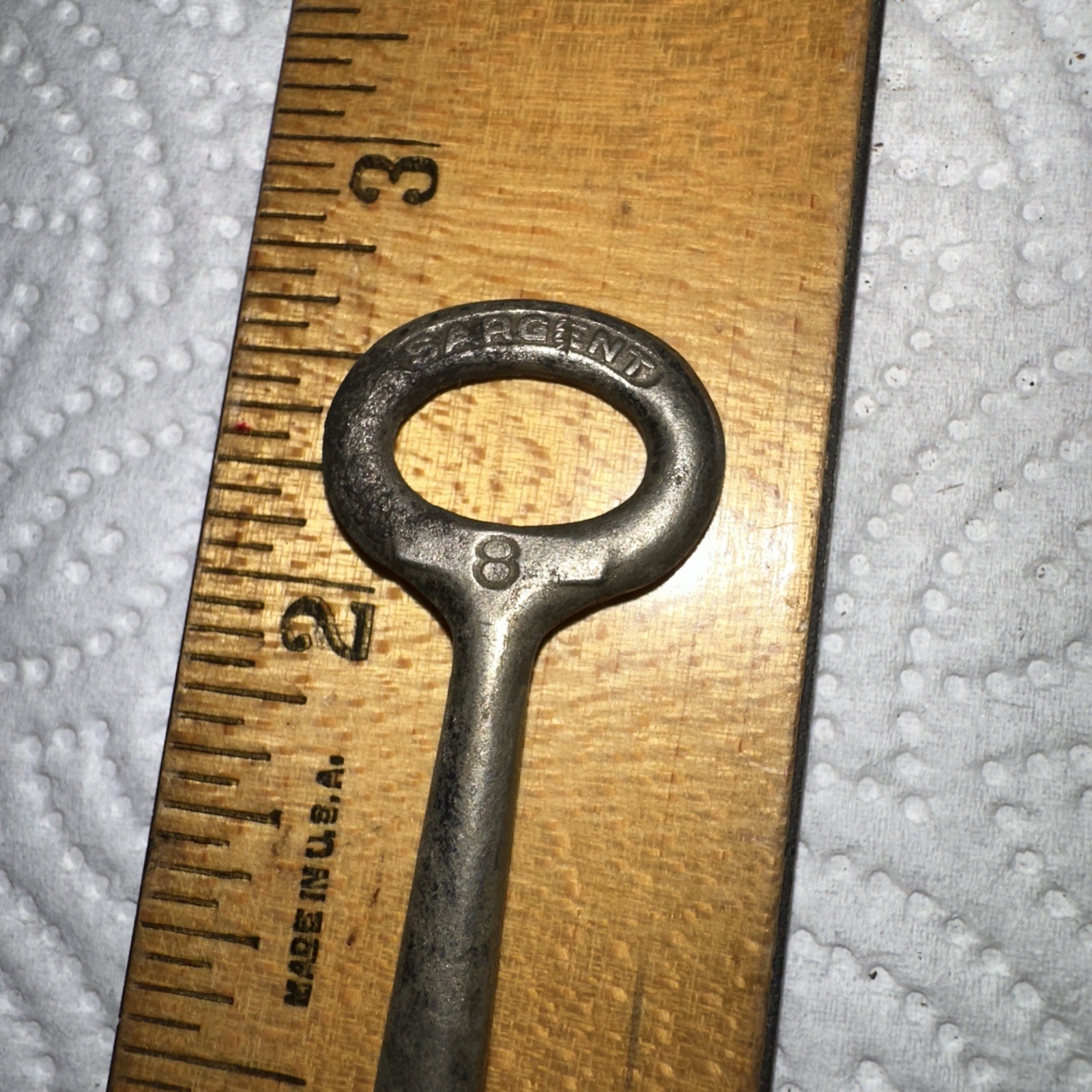 Antique Sargent Skeleton Key #8 Solid Barrel