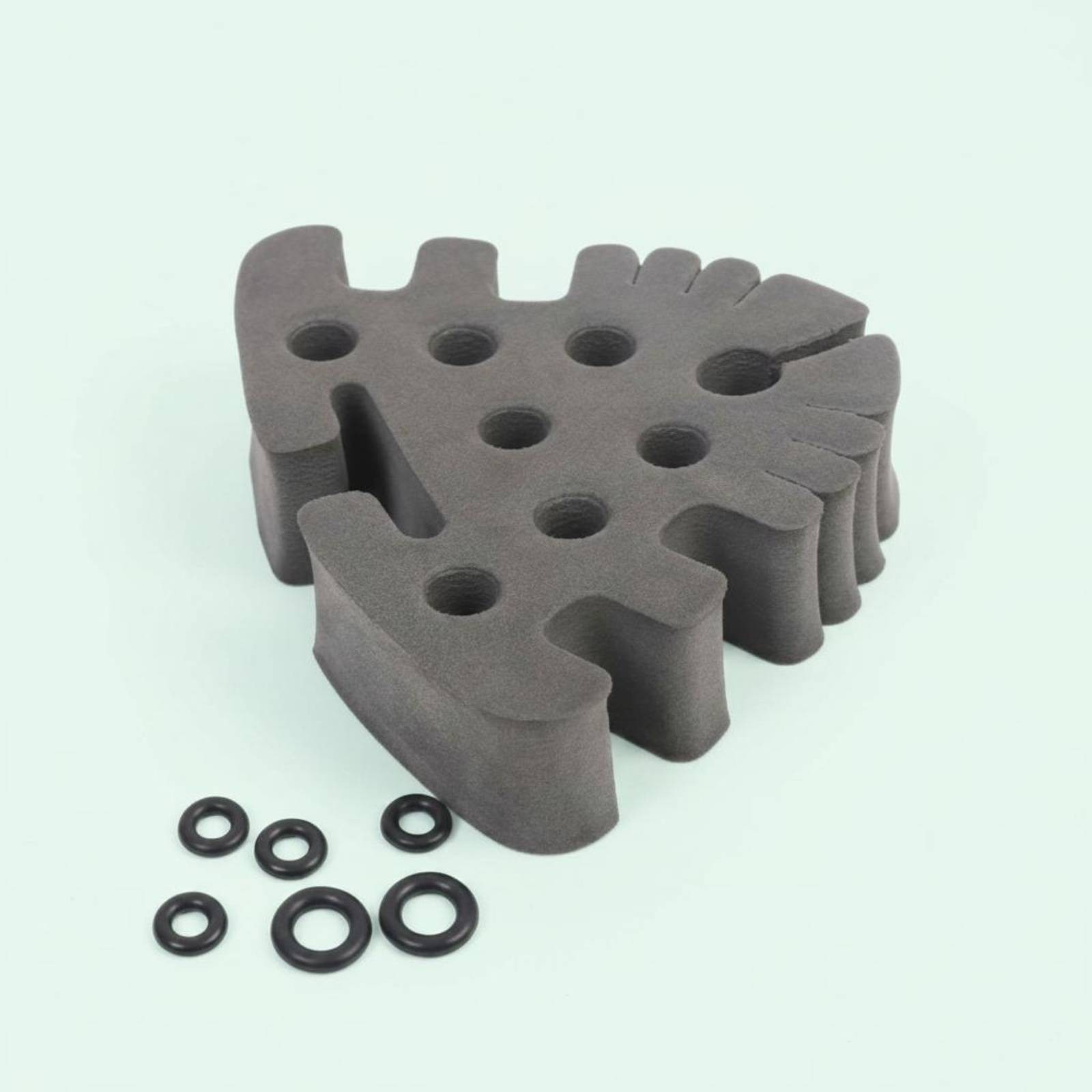 Fly Tying Organizer Foliage-Shaped Shaped Fishing Tackle Multiple Holes