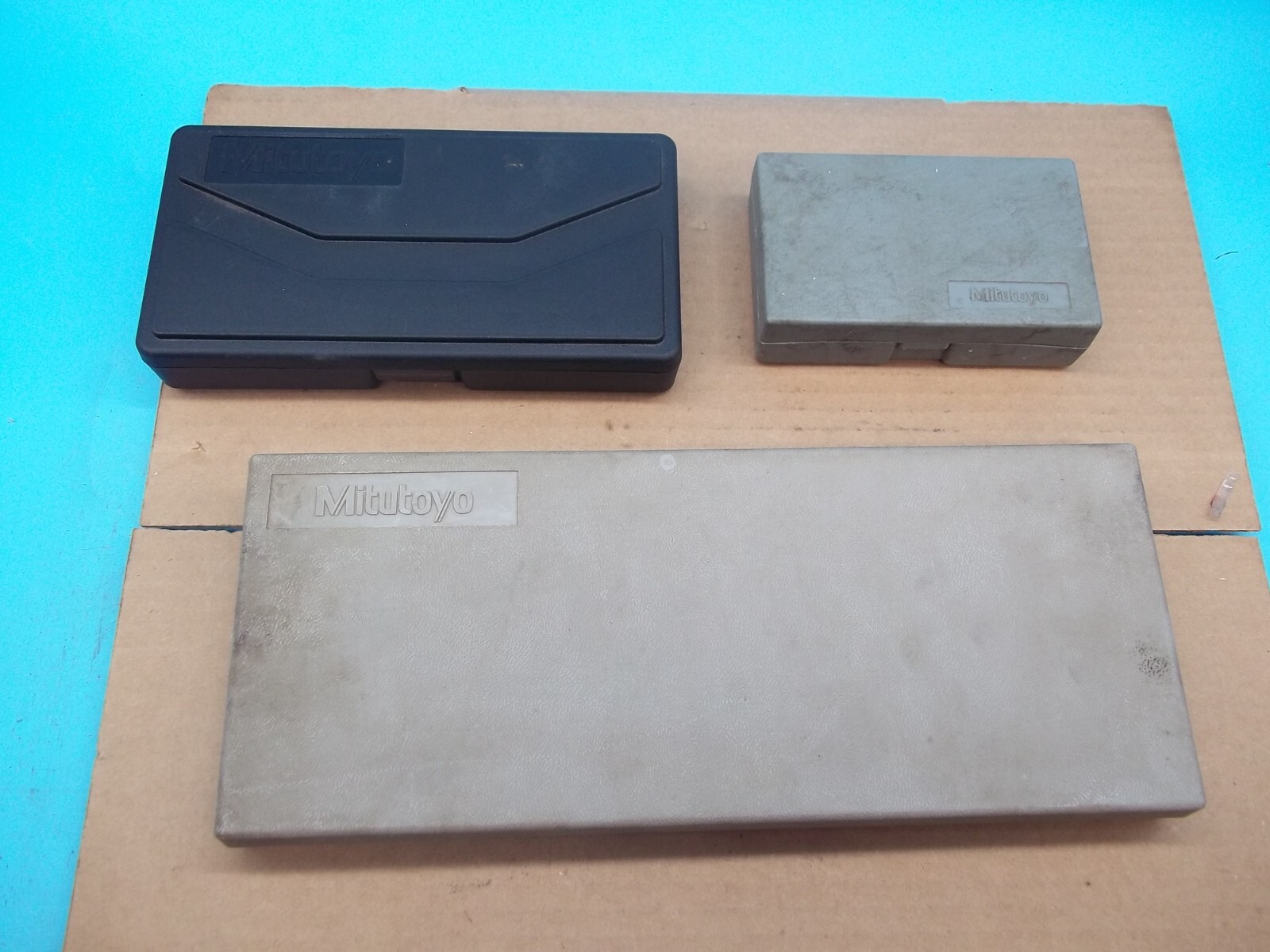 Lot of 3 Mitutoyo plastic Boxes / BOXES ONLY.  (MS-729)