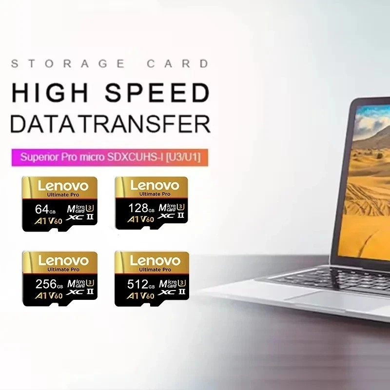 LENOVO 1TB 512GB 256GB 128GB Micro TF SD Card High Speed Class Flash Memory