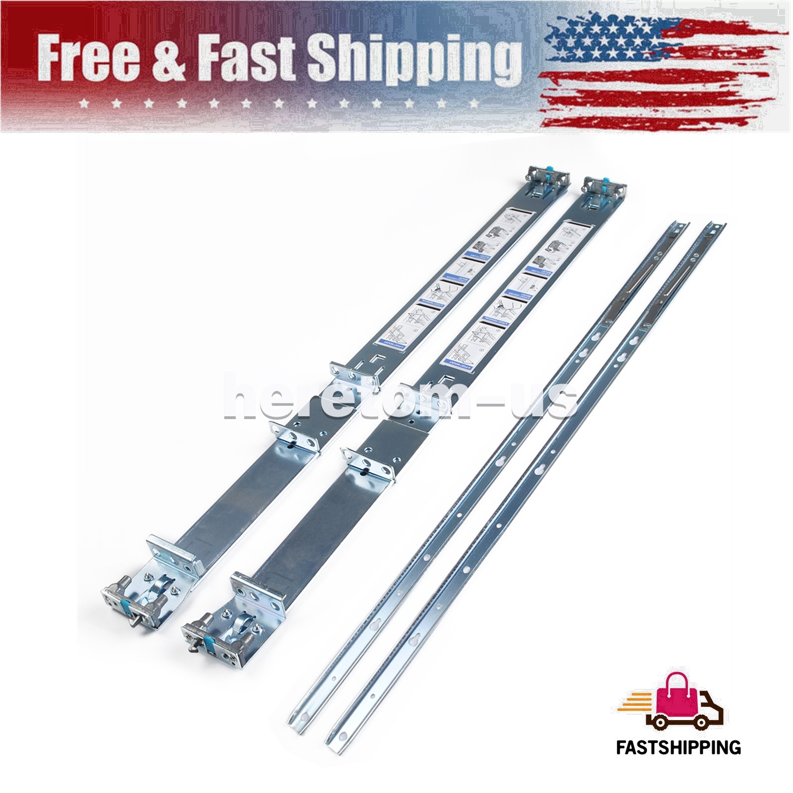 For Dell A8 Static Rail kit R320/ R330/ R340/ R420/ R430/ R440/ R620/ R630/ R640