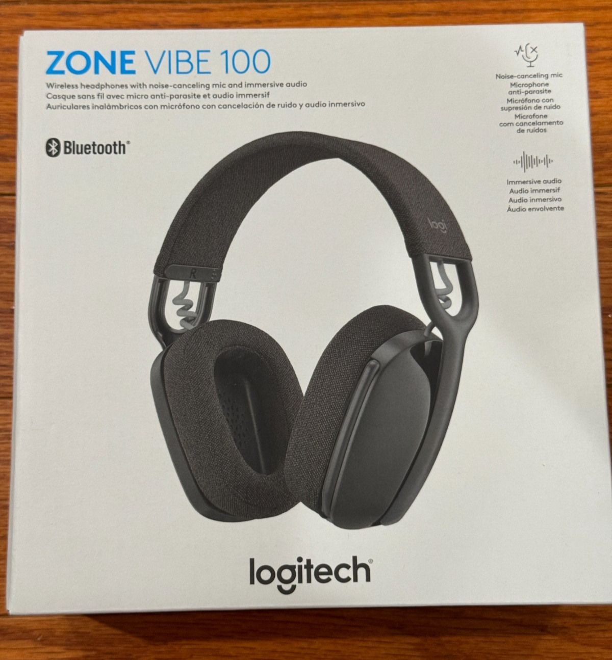 🔥NEW🔥Logitech Zone Vibe 100 Lightweight Wireless Over Ear Headphones Graphite