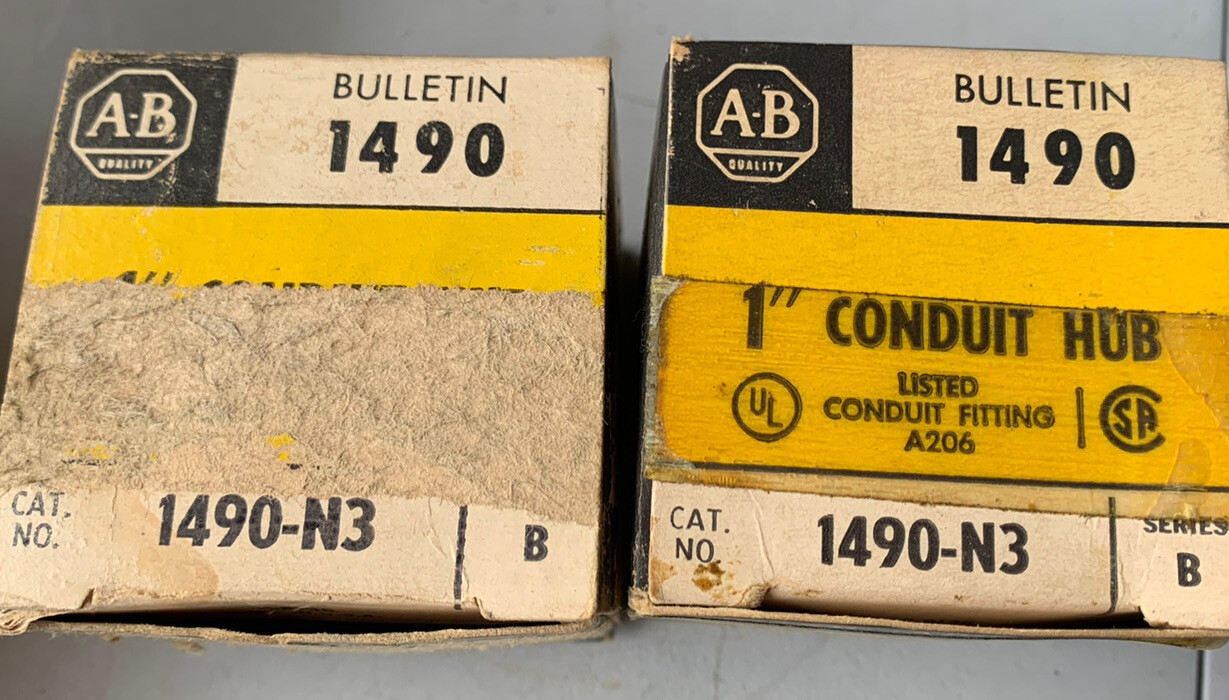Lot of 10, Allen Bradley 1490-N3, 1” Krydon Hubs, NIB BUT SOME BOXES LITTLE RUFF