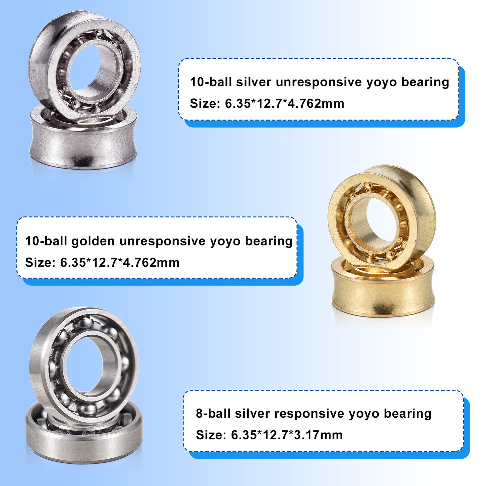 LESHARE Yoyo Bearing Kit for Yo-Yo Bearing Replacement Bearing Tool W/ Mesh Bag
