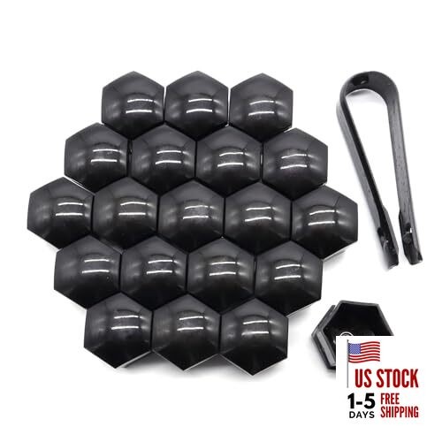 20pcs 19mm/0.75" Wheel Lug Nut Covers Caps + Removal Tool Replacement