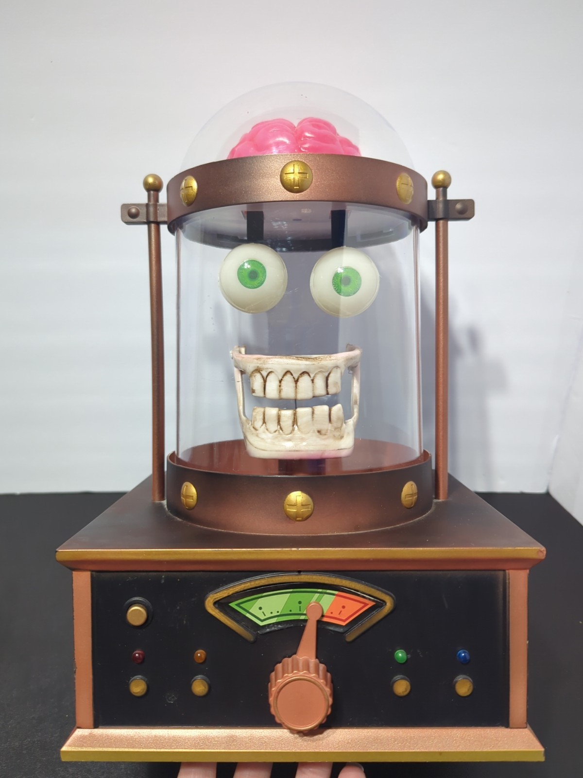 Rare Gemmy Mad Lab Animated Light And Talking Brain Halloween Tested
