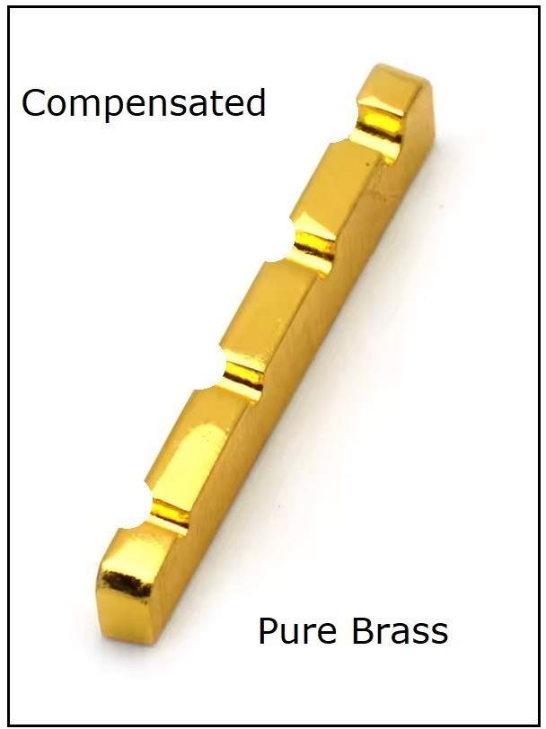 COMPENSATED Brass Nut  handmade for Fender Precision P-Bass - 1 3/4" / 45mm