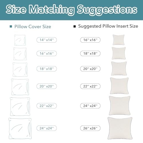 22x22 Pillow Inserts Set of 2 - Square Decorative Throw Pillows 22*22(2 Packs)