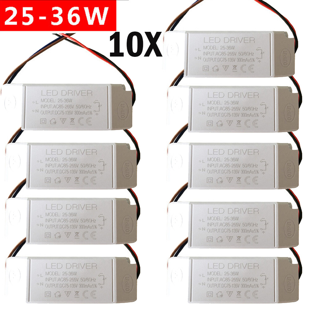 10Pcs Led Driver Transformer 135V  Power Supply 300 mA DC 36W New