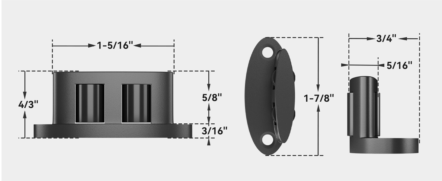 CCJH Sliding Barn Door Hardware - Floor Guide, Black,2 pcs