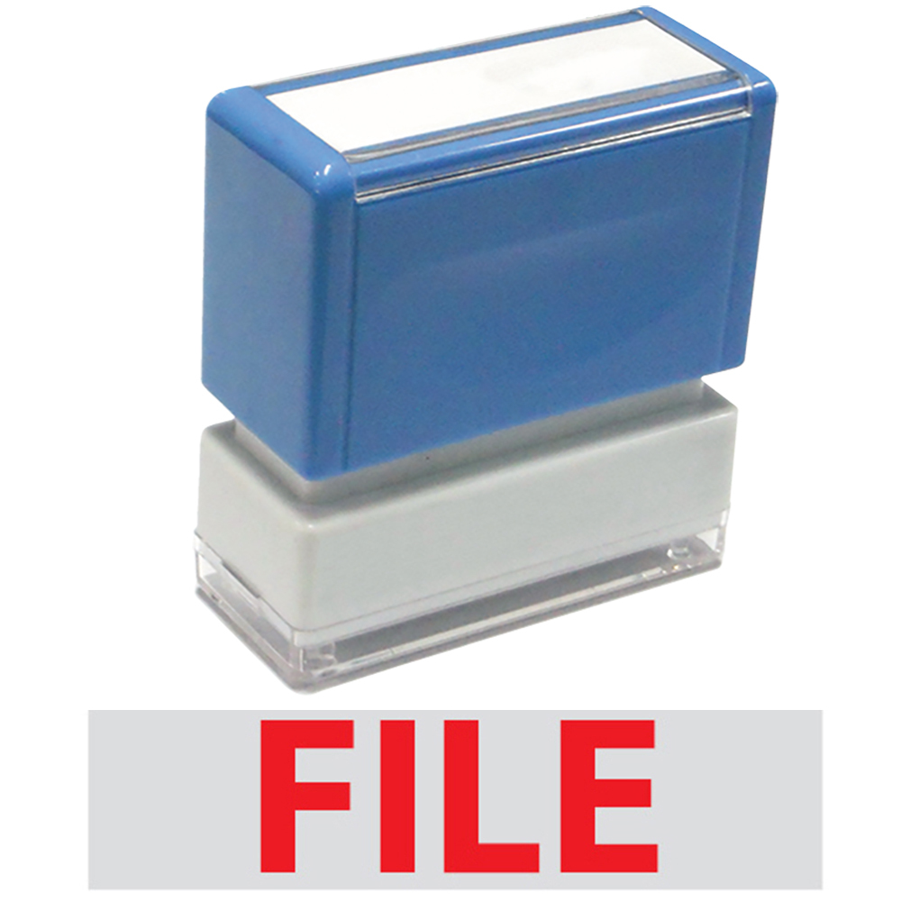 File - JYP PA1040 Pre-Inked Rubber Stamp (Red Ink)
