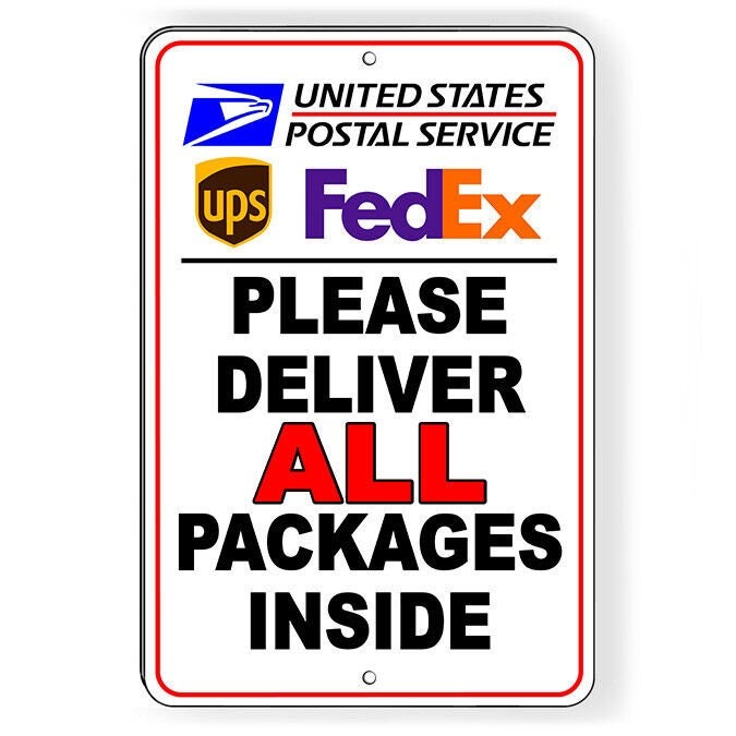Deliver all packages inside metal sign or decal 6 sizes delivery   si246