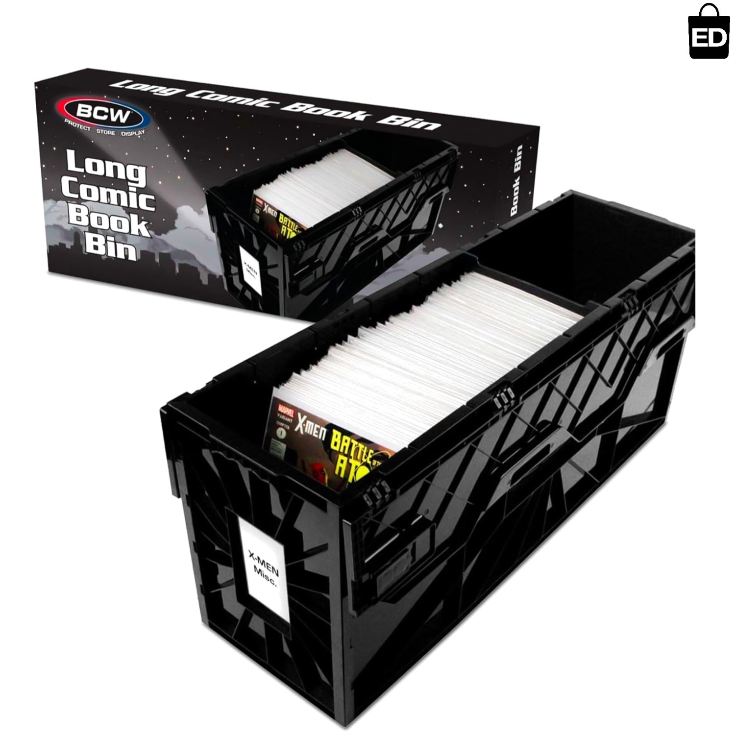 Modular Comic Storage Solution - 300-Comic Bin with Label Slot & Divider
