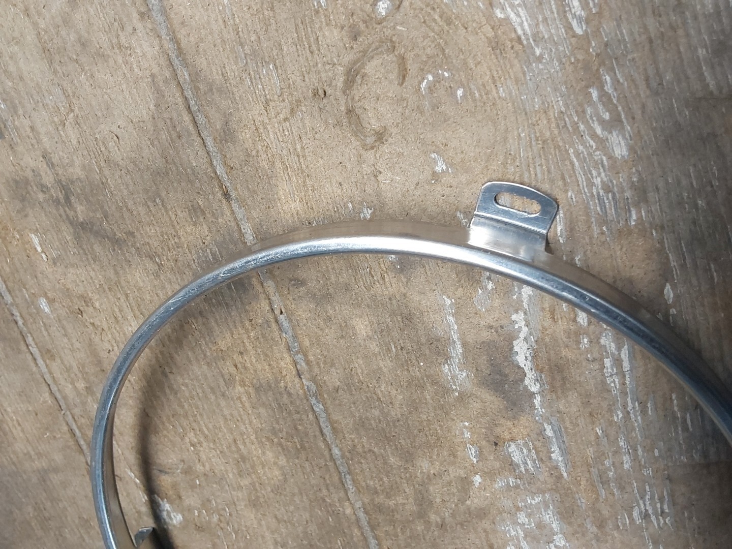 Harley Davidson Inner Headlight Indicator Light Bucket Trim Ring Silver 7"