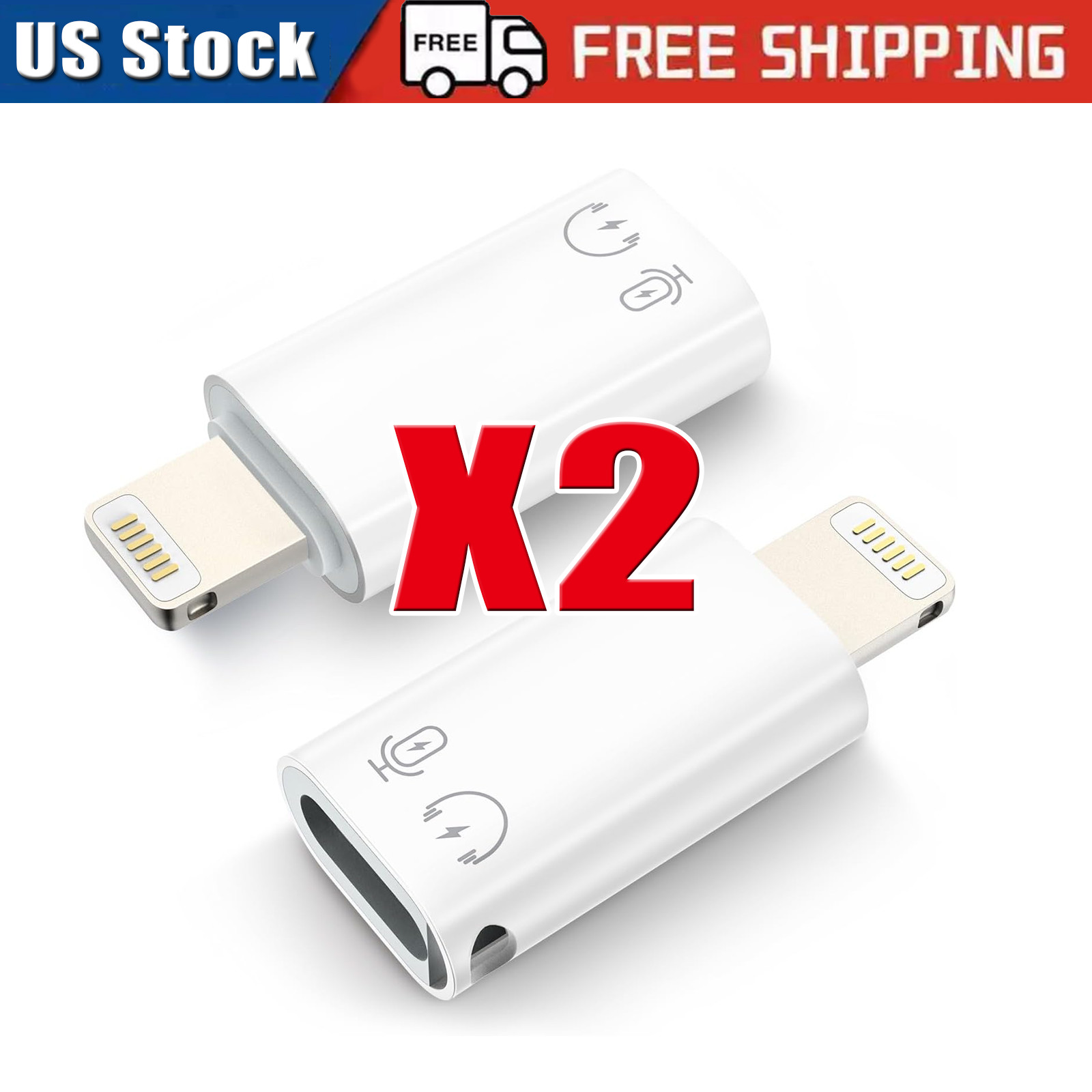 2x USB Type C Female to iOS Male Adapter For iPhone 14/13/12/11/XR/XS/SE 3