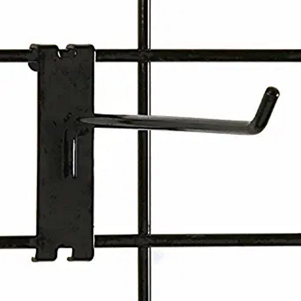 Black Gridwall Hook, 8" Long