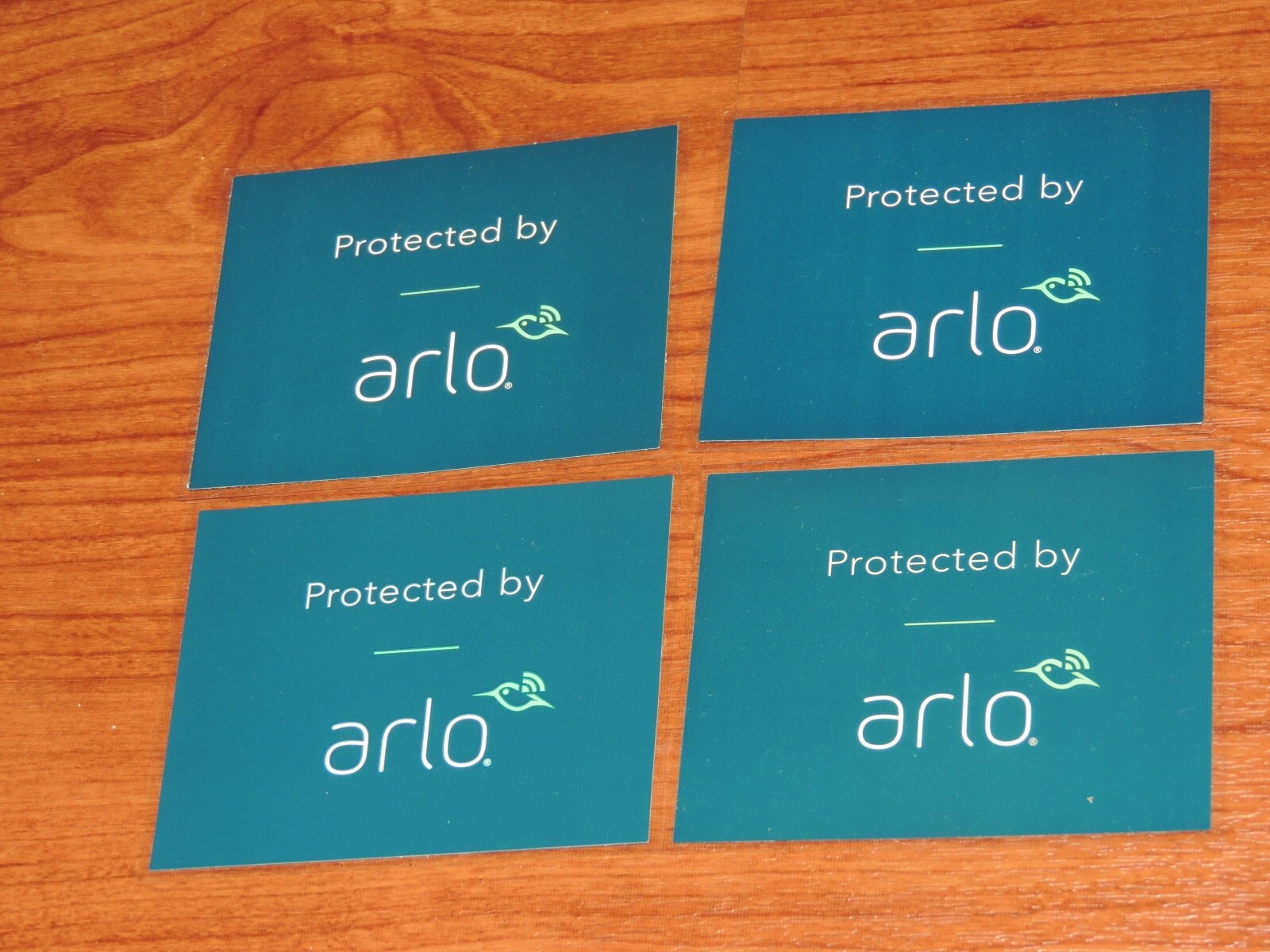 Lot of 4 - New Netgear Arlo Monitoring Window Decal Sticker - Size 3.5" x 3"