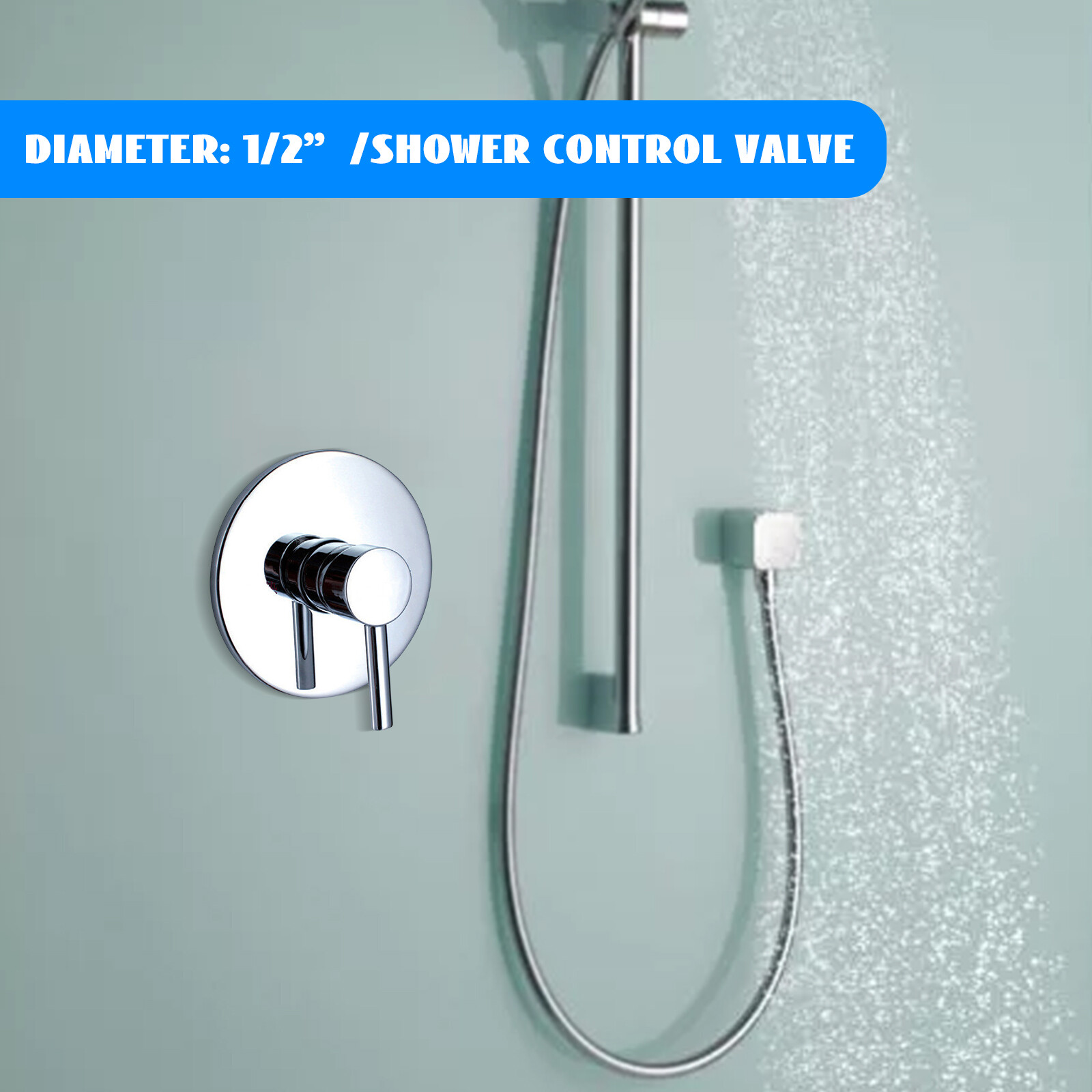Shower Faucet Control Valve Single Handle Hot & Cold Mixer Control Valve Brass