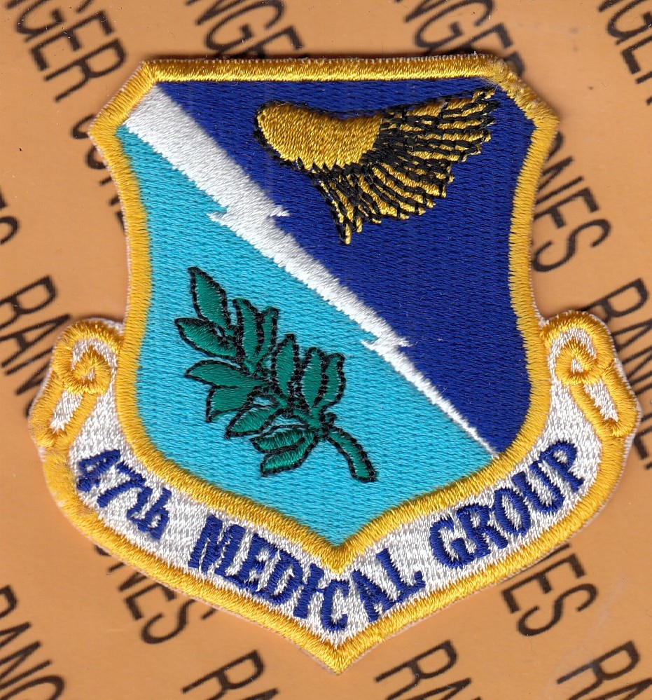 USAF Air Force 47th Medical Group MDG ~3" patch c/e