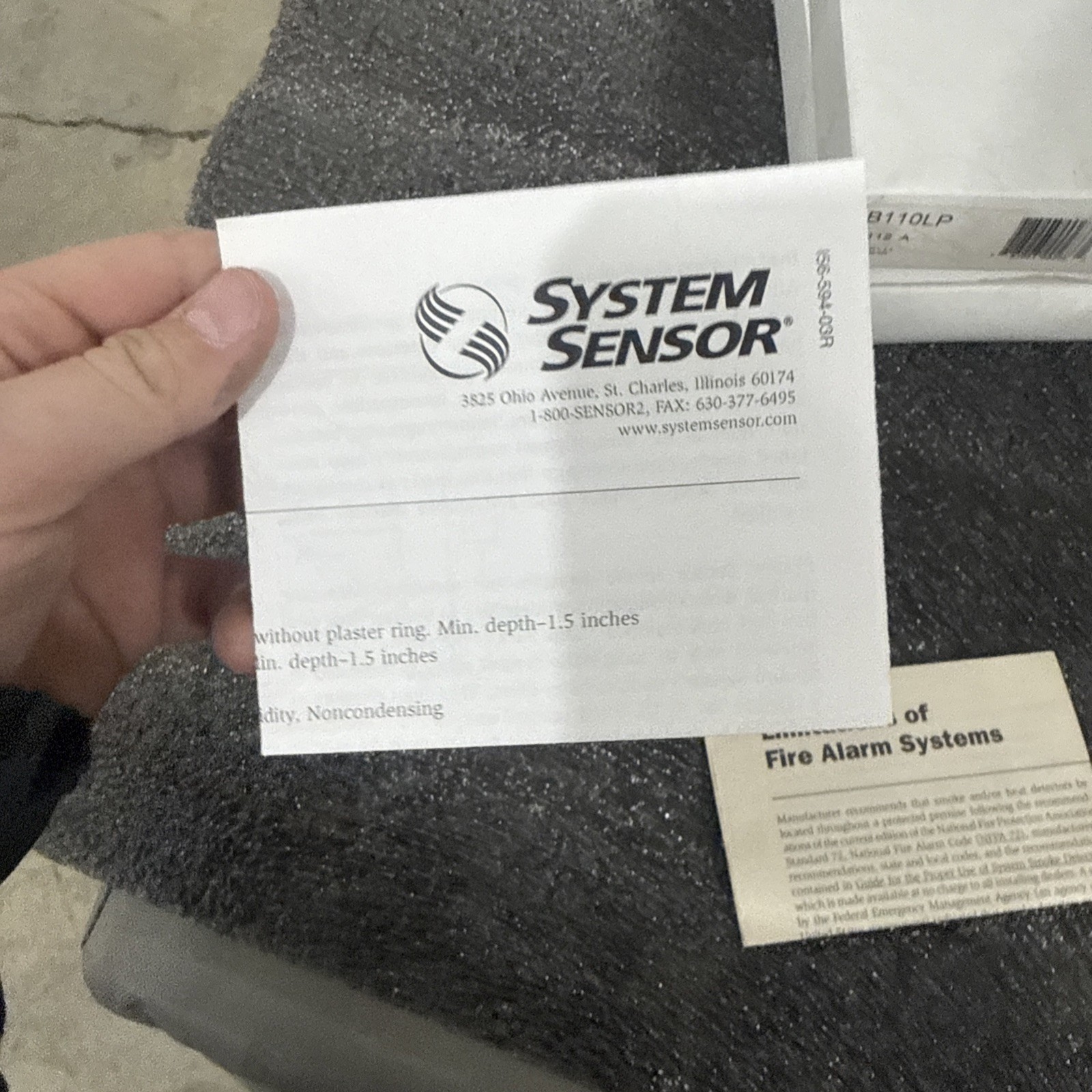 System Sensor B110LP Low Profile Smoke Detector Base NEW Open Box