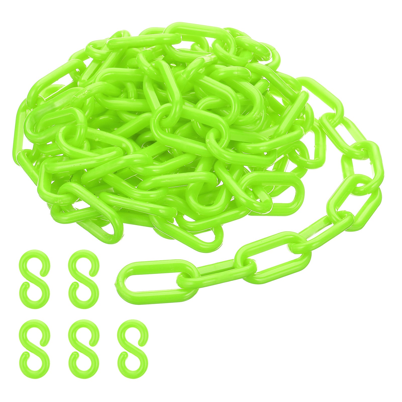 Plastic Chain Links 10 Foot Safety Chains Green Chains Barriers 6mm