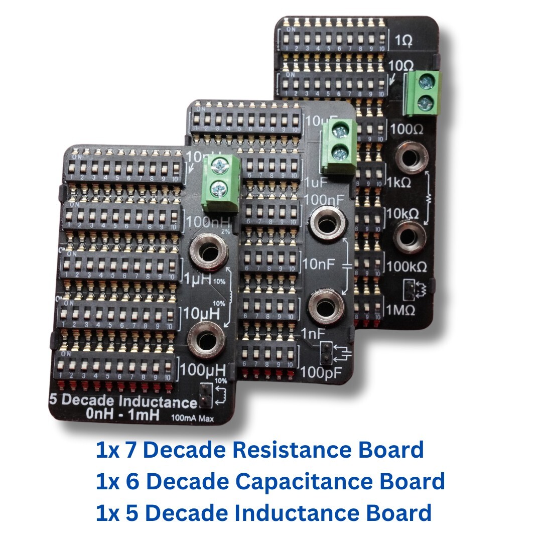 L.C.R Decade Box/Board Combo Pack -Resistance, Capacitance and Inductance