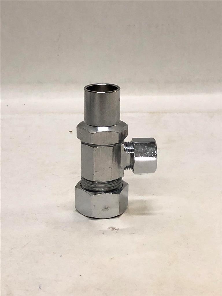 ProFlo PFXCAC32CLK Low Lead 5/8" x 3/8" Compression Angle Stop Key Not Included