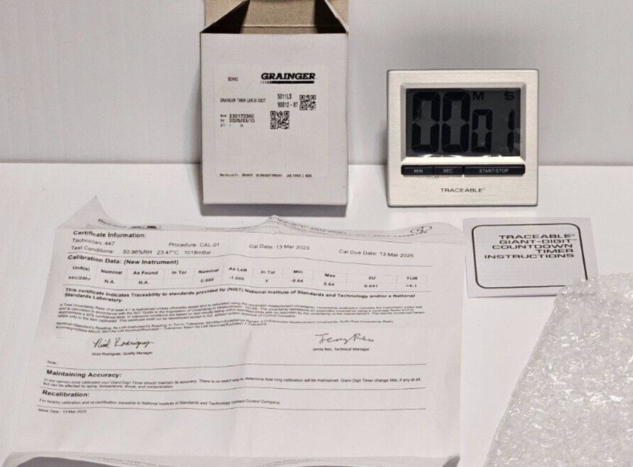 Traceable Giant Digital 5011LS Grainger Timer Large Digit 8GHH3 90012-87