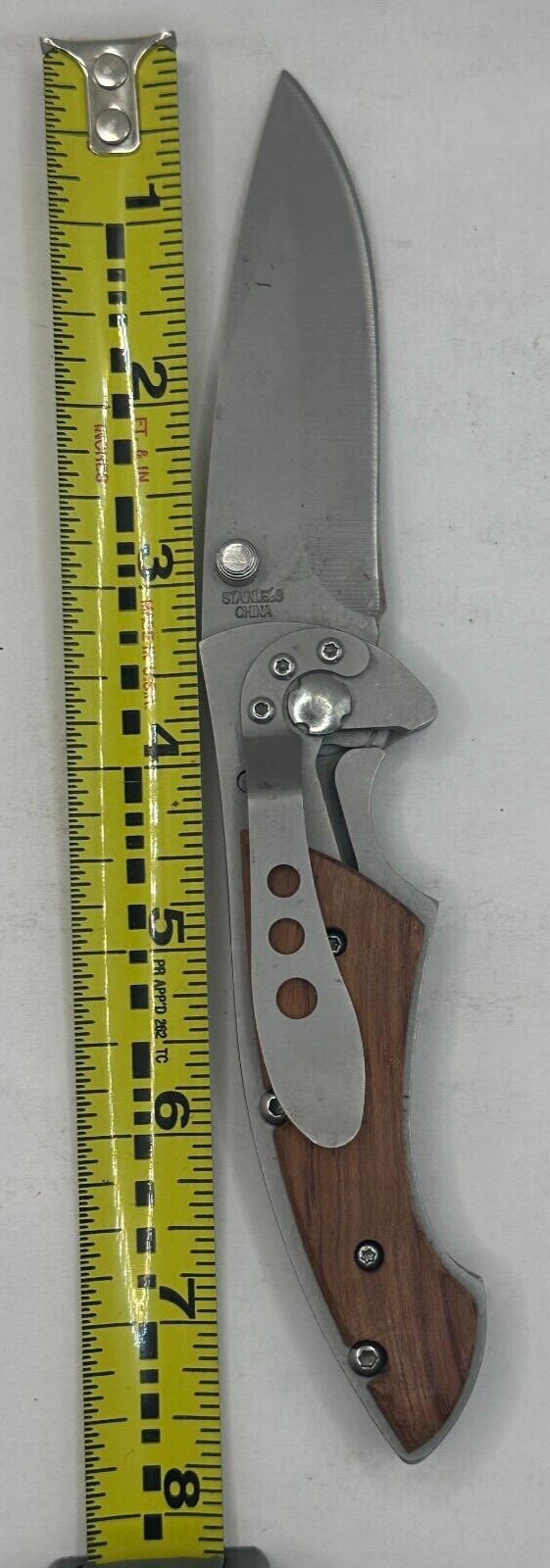 VINTAGE STAINLESS WOODEN HANDLE KNIFE