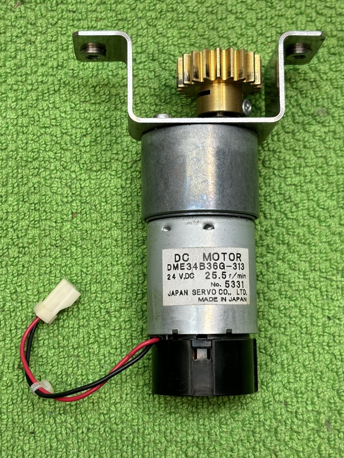 Japan Servo Co. DME34B36G-313 24VDC 3300 RPM Printer Servo Motor 25.5 r/min
