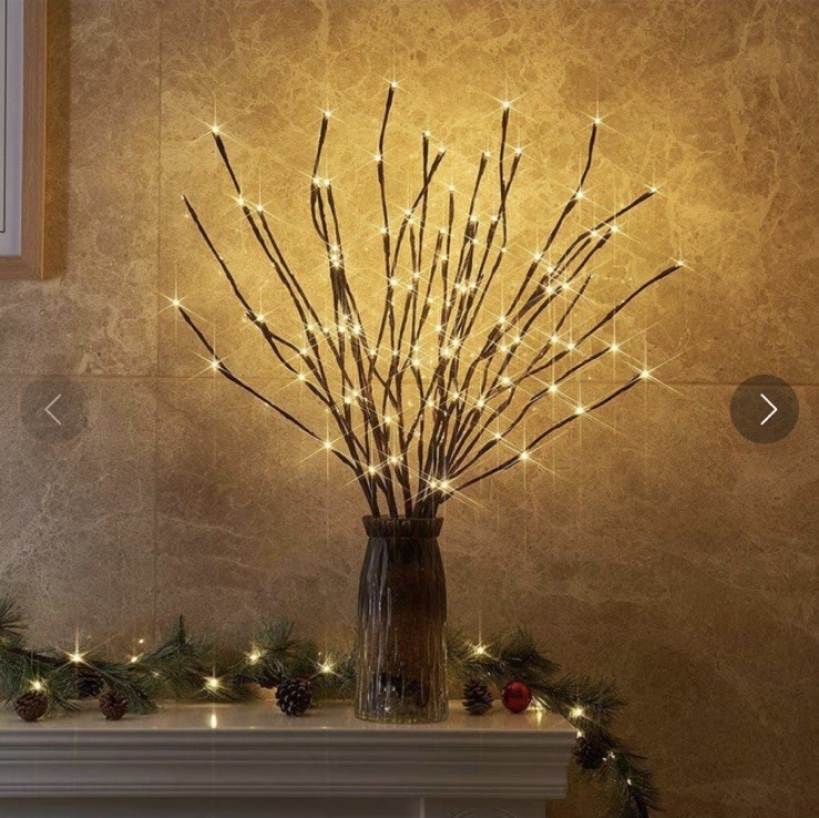The Magical Willow Branch 3 Pack Lighted LED Branch 108 Lights W/Timer Fairy New