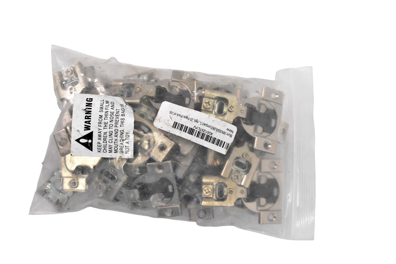 Blum Compact Face Frame Cabinet Hinges 20 Pack 38N355B.08 Nickel Plated