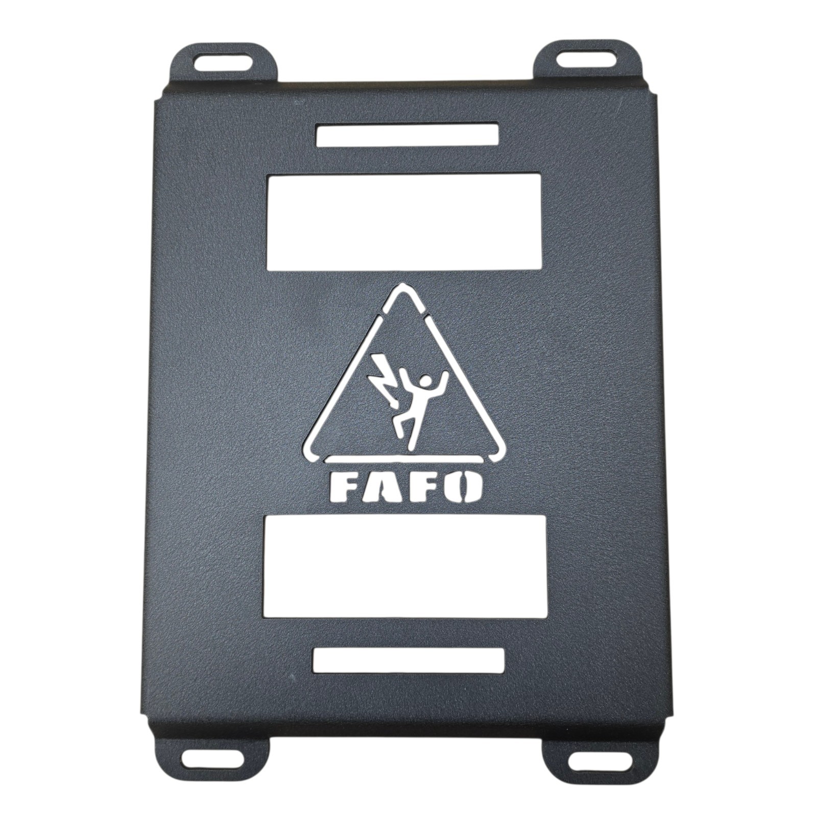 Klein MODbox Mount Half Width Wall/Floor, FAFO graphics, 10ga Steel, Powder Coat