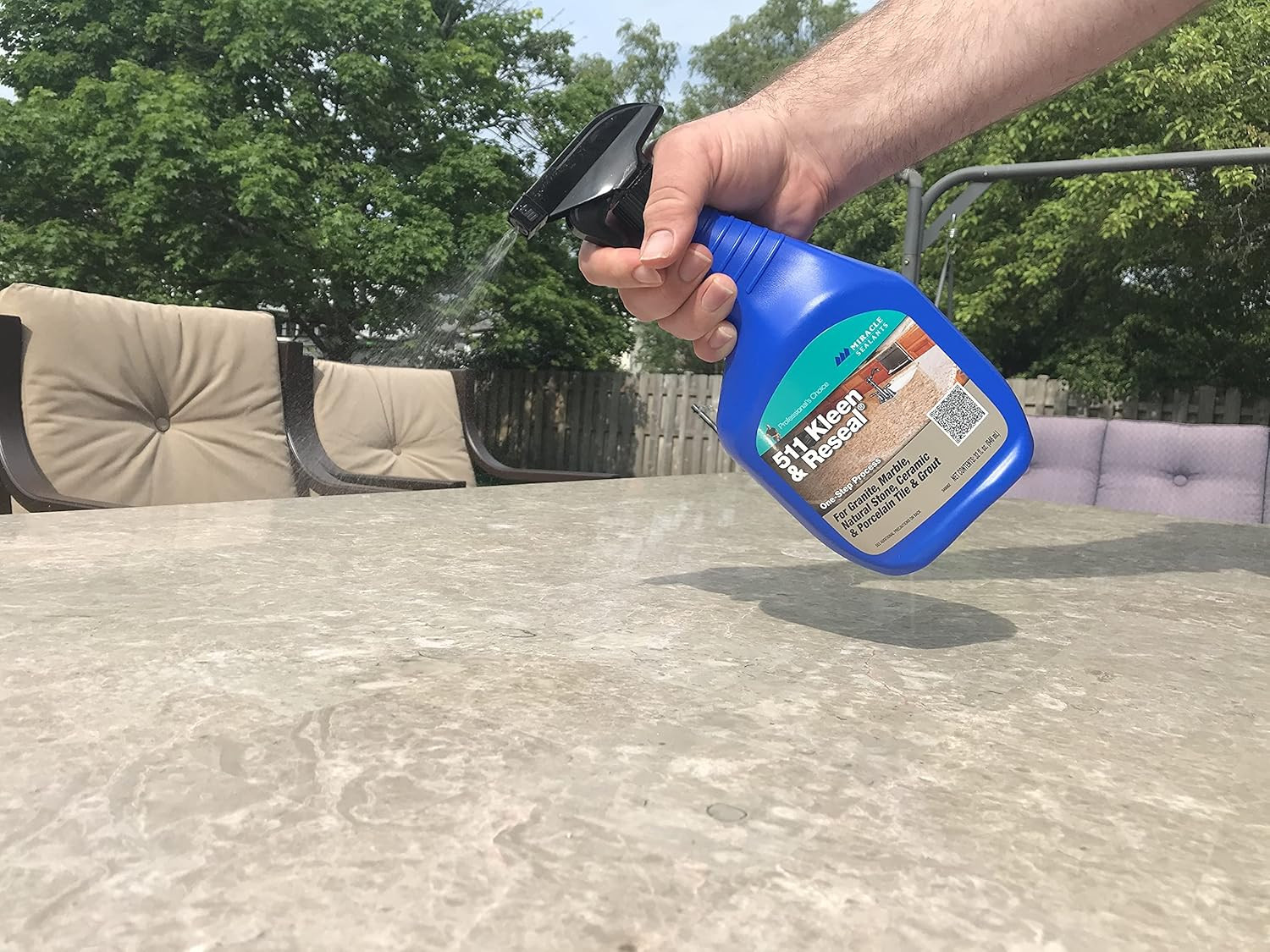 511 Kleen & Reseal Cleaner & Protectant Spray for Granite, Marble, Stone, Cou...