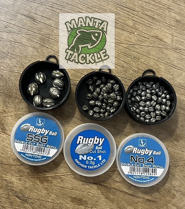 NEW 3 x Anchor Rugby Shot Refills SSG No1 No4 Double Cut Split Shot Float Weight