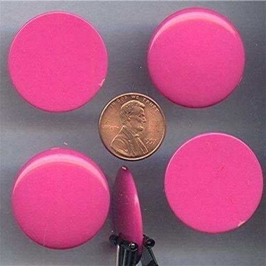 144pcs VINTAGE JAPANESE PINK 28mm ROUND CABOCHONS g73