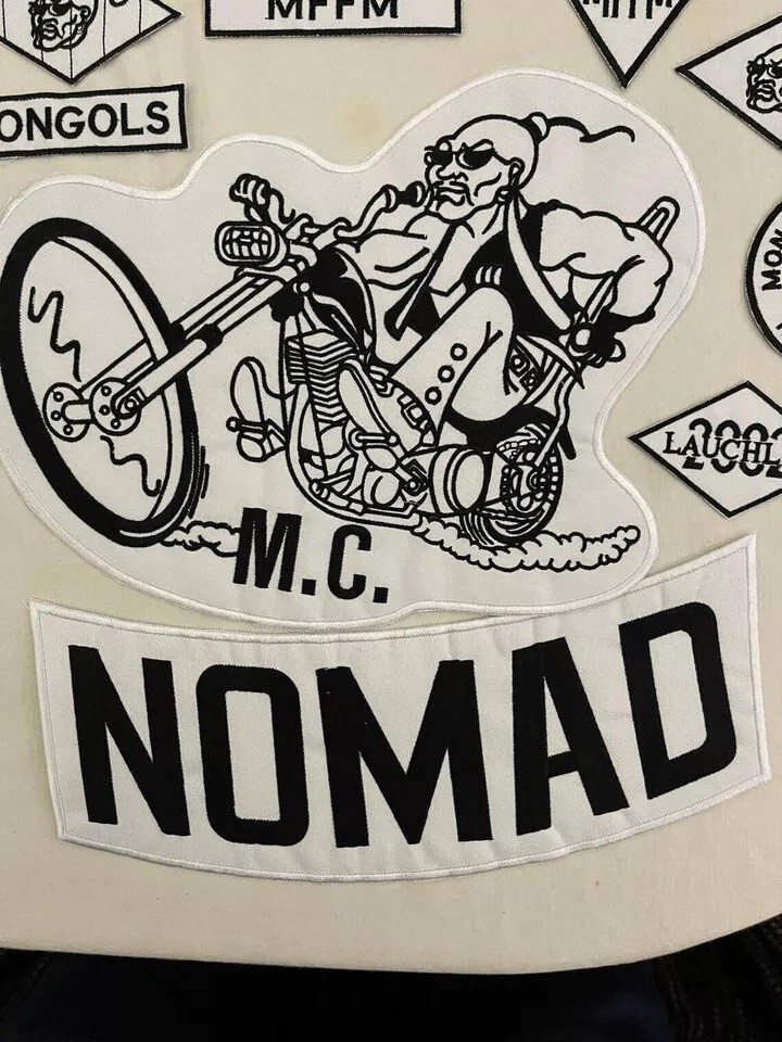 13pcs/ Set Mongols Nomad Biker Vest Embroidered 1% IN Memory