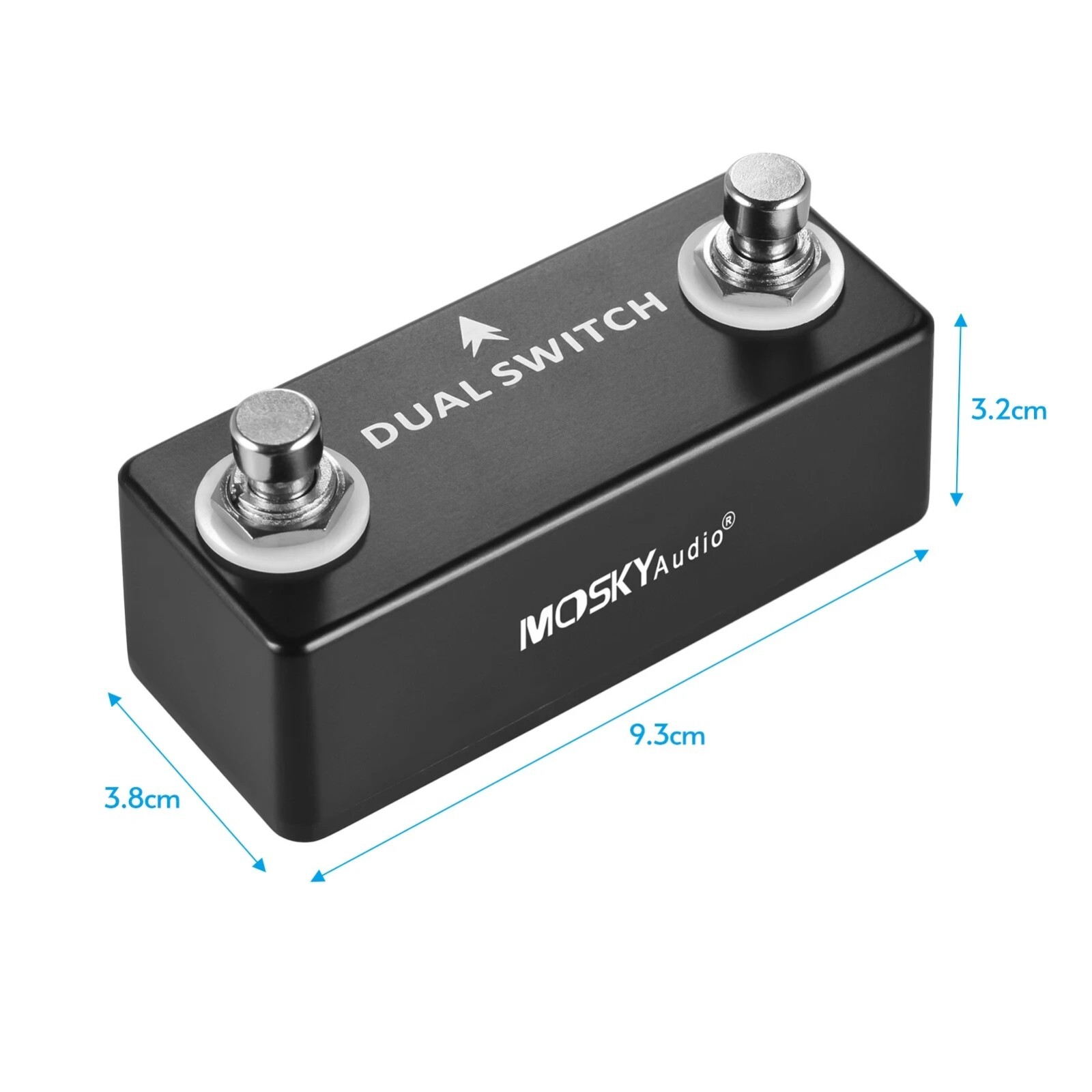 Compact Dual Momentary Footswitch Effects Pedal for Electric Guitar