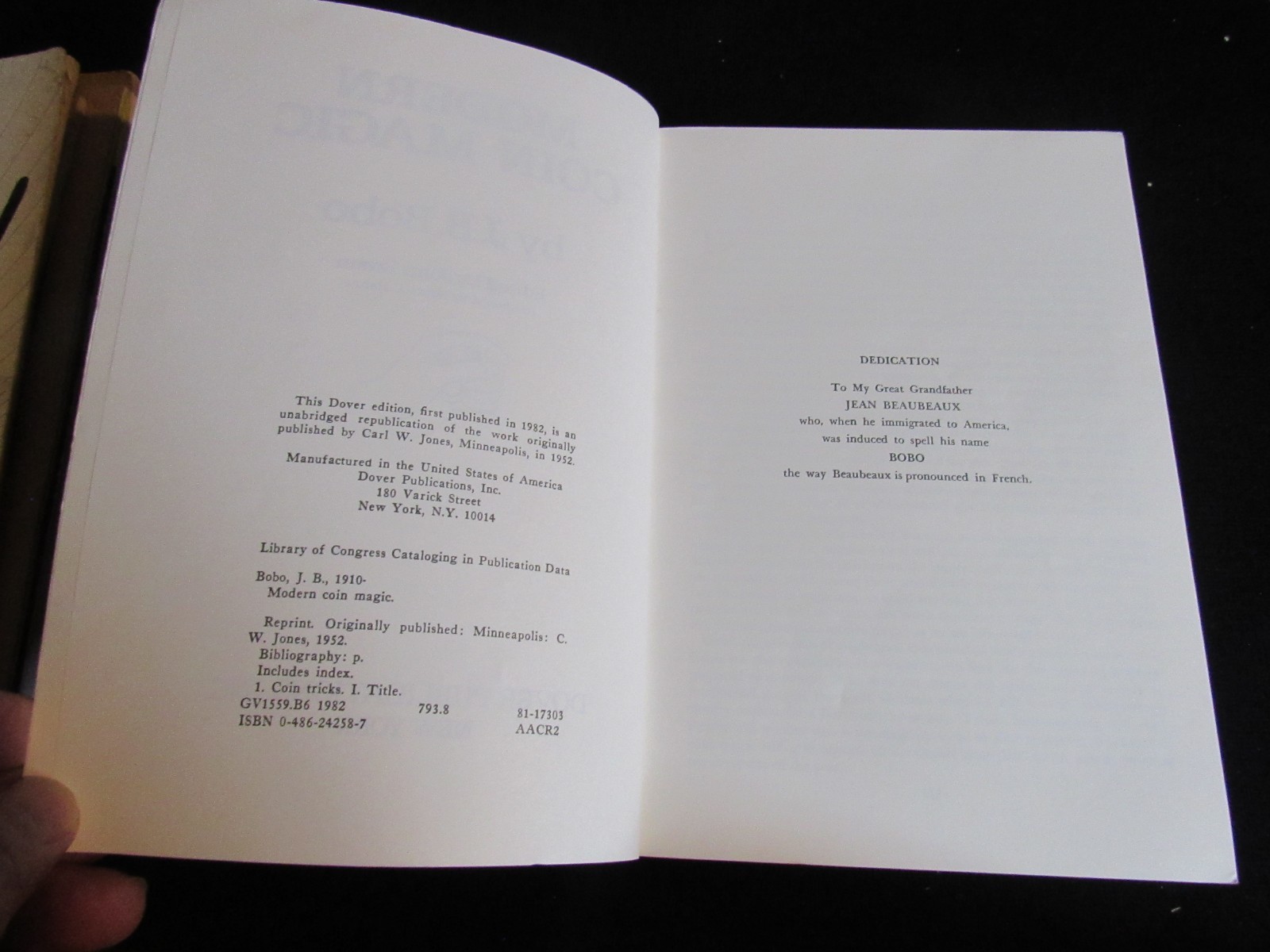 J.B. Bobo's Modern Coin Magic Book