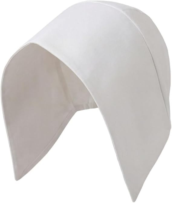 Women Medieva Bonnet  Colonial Peasant Hat Halloween White Nun Hat Sister Cap