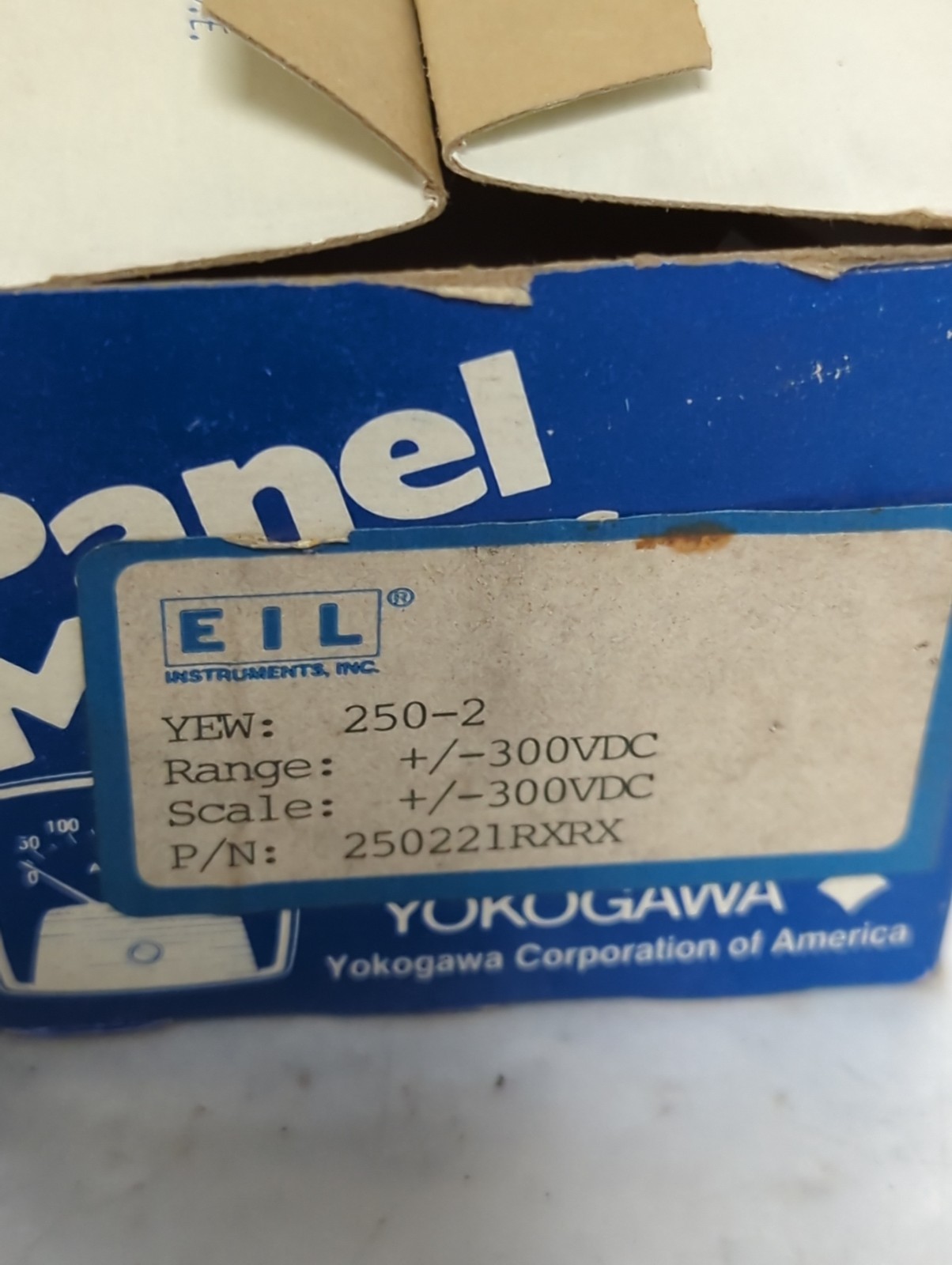 GE,250221RXRX,PANEL METER +/-300VDC NOS