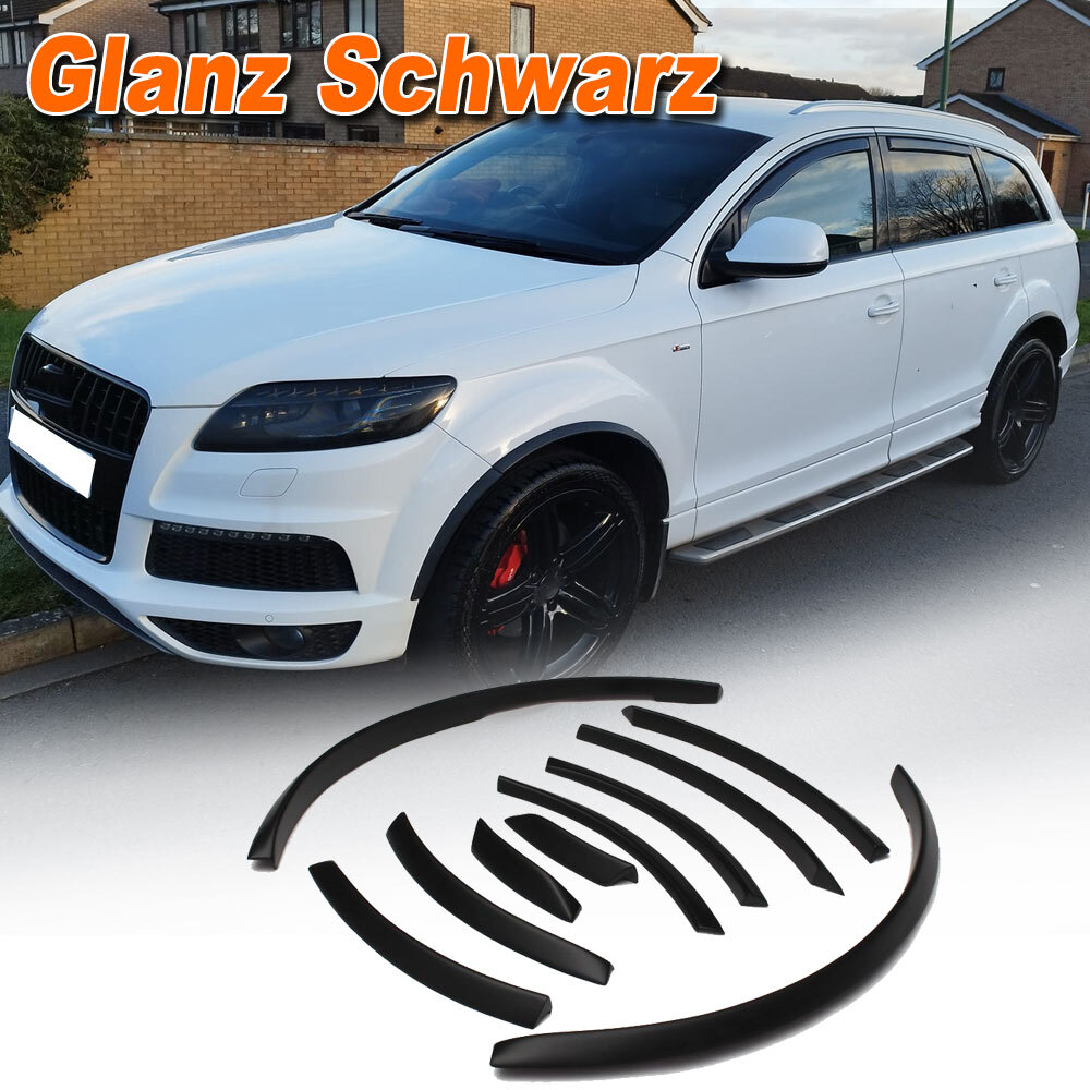 For Audi Q7 4L SQ7 RSQ7 S-Line Fender Wheel Arch Flares Gloss Black