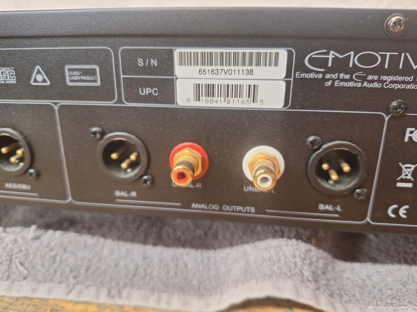 Emotiva ERC-3 Differtial Reference CD Player Gen 2 Digital Analog Untested