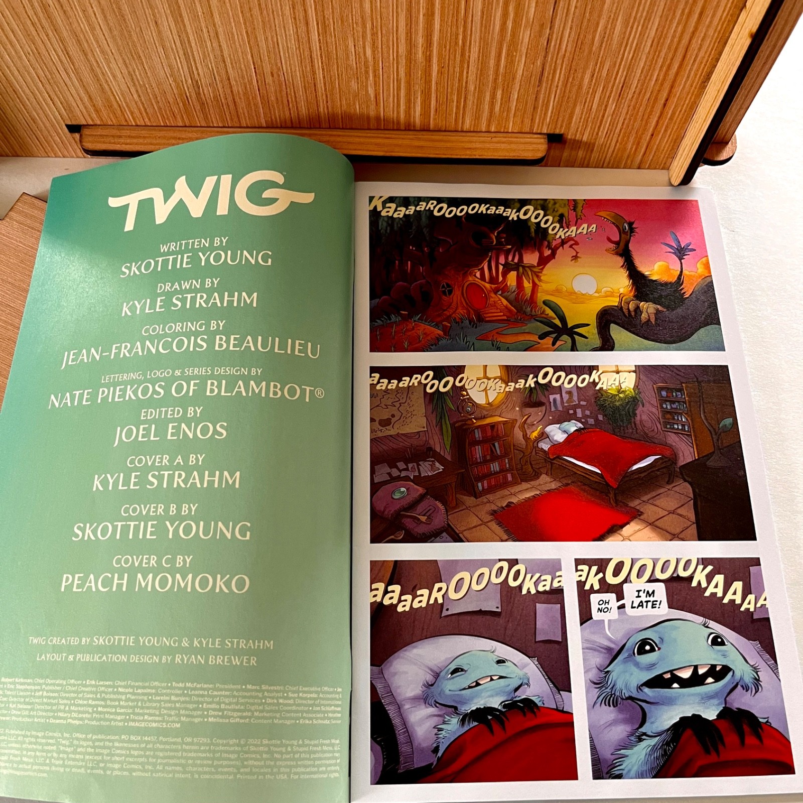 Comic Book Storage & Display Short Box with Signed Twig #1 Comic